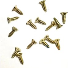 Esranın Dünyası Klips, Menteşe, Ayak, Ağaç, Sunta Vidası 2,2x7,5mm - Sarı 100 Adet