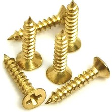 Cntma Klips, Menteşe, Ayak, Ağaç, Sunta Vidası 3X13 mm - Sarı 100 Adet