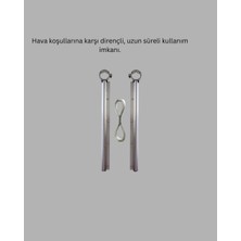 Esranın Dünyası Kare Küpeşte Uyumlu Balkon Çamaşır Askısı 25X60 cm Beyaz Pratik