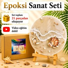 IQ ART by Natalie Epoksi Reçine Seti «SAHİL» – Deniz Temalı Premium Yaratıcılık Seti – Video Eğitimli Epoksi Reçine Kiti- Hobi Kiti, Epoksi Başlangıç Seti