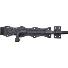 Cntma Antika Tarz Dekoratif Pirinç Dövme Kapı Sürgüsü - 20CM, Oksit