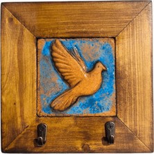 Toprakana Art Anahtarlık Duvar Panosu Güvercin Askılık Tablo 15×15×2 (cm)