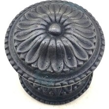 Cntma Antika Tarz Dekoratif Pirinç Papatya Kapı Babası - 73MM, Oksit
