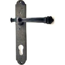 Cntma Antika Tarz Dekoratif Pirinç Taşra Yale Kapı Kolu - 220X35 Mm, Oksit