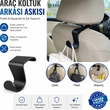 Filamel Evrensel Araç Içi Askı Kancası 2'li Paket - Koltuk Arkası Eşya ve Market Poşeti Tutucu