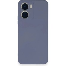 Mey Ithalat®  Vivo Y16 Kılıf Nano Içi Kadife Silikon - Gri