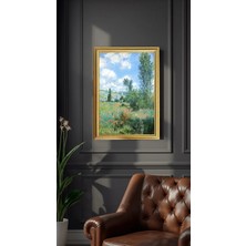 Blacksea Mobilya Claude Monet,kırlar ve Çiçekler,lake Boyalı Mdf Çerçeve
