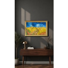 Blacksea Mobilya Vincent Van Gogh,kargalarla Buğday Tarlası,lake Boyalı Mdf Çerçeve