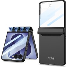 M.TK Moveteck Samsung Galaxy Z Flip 8 Uyumlu Kılıf 360 Tam Korumalı Manyetik Mıknatıslı Sert M-Magnet Kapak