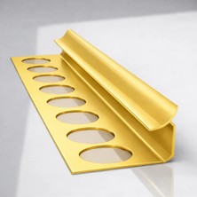 Global 10 MM ALM. MAT SARI SERAMİK İÇ KÖŞE PROFİLİ