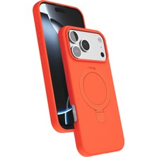 Mey Ithalat®   iPhone 17 Pro Regal Magsafe Standlı Kapak - Turuncu