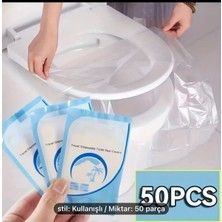 Grand Concept Store Klozet Kapağı Kılıfı Hijyenik Seyahat Tek Kullanımlık Klozet Wc Örtüsü 50 Adet