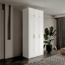 Macera Mobilya Milas Gold 3 Kapaklı Komple Mdf Yüklüklü Gardırop