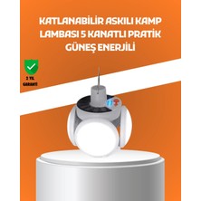 Shopwave Çok Amaçlı Katlanabilir Güneş Enerjili Kamp Lambası – Masa Üstü Asılabilir Kullanım