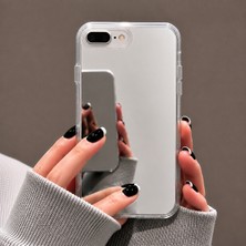 Ennar iPhone 7 Plus Uyumlu Aynalı Kılıf Mirror Glass Kamera Korumalı Gün Boyu Makyaj Kontrolü