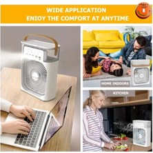 Grand Concept Store Yeni Işıklı Klima 600ML 5 Spreyli Vantilatör Buzlu Buharlı Mini Klima Mini Fan Buzlu Fan Glr