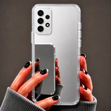 Ennar Samsung Galaxy A52 Uyumlu Aynalı Kılıf Mirror Glass Kamera Korumalı Gün Boyu Makyaj Kontrolü