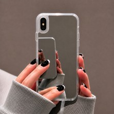 Ennar iPhone Xs Uyumlu Aynalı Kılıf Mirror Glass Kamera Korumalı Gün Boyu Makyaj Kontrolü