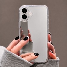 Ennar iPhone 16 Uyumlu Aynalı Kılıf Mirror Glass Gün Boyu Makyaj Kontrolü