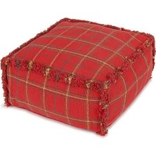 Lorena Canals Çocuk Odası Pufu, Tartan Mapple Red