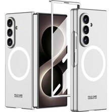 M.TK Moveteck Samsung Galaxy Z Fold 8 Ultra Uyumlu Kılıf Kamera Korumalı Mat Magsafe Şarj Özellikli Extra Ekran Koruyuculu M-Safe Kapak