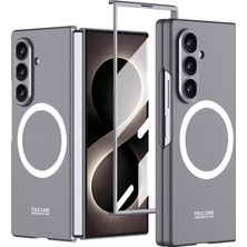 M.TK Moveteck Samsung Galaxy Z Fold 8 Ultra Uyumlu Kılıf Kamera Korumalı Mat Magsafe Şarj Özellikli Extra Ekran Koruyuculu M-Safe Kapak