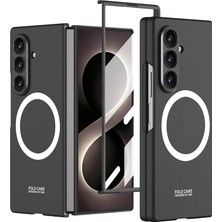 M.TK Moveteck Samsung Galaxy Z Fold 8 Ultra Uyumlu Kılıf Kamera Korumalı Mat Magsafe Şarj Özellikli Extra Ekran Koruyuculu M-Safe Kapak