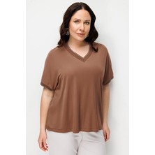 Onfashion Kadın Bluz 71520 Kahverengi