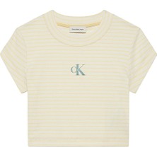 Calvin Klein Jeans Kadın Tişört LV047F833G Sarı