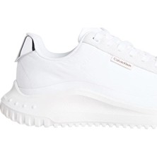 Calvin Klein Jeans Kadın Runner Laceup Mat Mix Ayakkabı YW0YW0201601T Beyaz