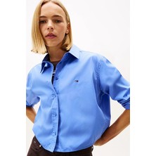 Tommy Jeans Kadın Gömlek DW0DW22078 Mavi