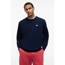 Tommy Jeans Erkek Sweatshirt DM0DM21921 Lacivert