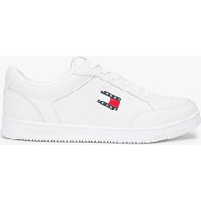 Tommy Jeans Erkek Cupsole Long Lace Leather Ayakkabı EM0EM01707YBL Beyaz