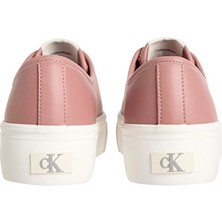 Calvin Klein Jeans Kadın Vulc Flatform Laceup Lth Ayakkabı YW0YW01932TZ6 Pembe