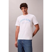 Calvin Klein Jeans Erkek Tişört LV04RF820G Beyaz
