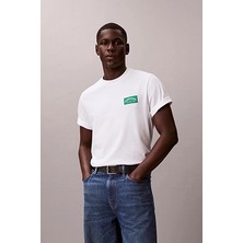 Calvin Klein Jeans Erkek Tişört LV04RF294G Beyaz