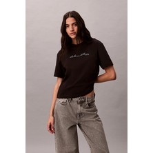 Calvin Klein Jeans Kadın Tişört LV047F820G Siyah