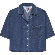 Tommy Jeans Kadın Gömlek DW0DW22216 Mavi