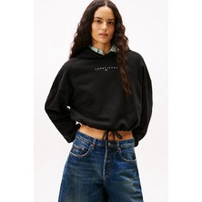 Tommy Jeans Kadın Sweatshirt DW0DW21607 Siyah