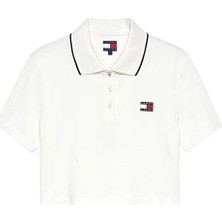 Tommy Jeans Kadın Tişört DW0DW21363 Beyaz