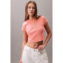 Calvin Klein Jeans Kadın Tişört LV047AB802 Turuncu
