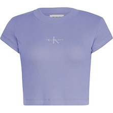 Calvin Klein Jeans Kadın Tişört LV047AB802 Mor