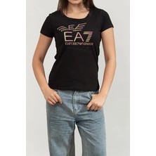 Ea7 Kadın Tişört 7W000182AF10373 Siyah
