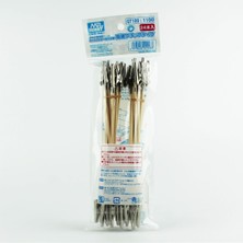 Mr.hobby GT-100 Çift Tarafı Metal Klipsli, 19 Cm. Ahşap Çubuk, 24 Adet