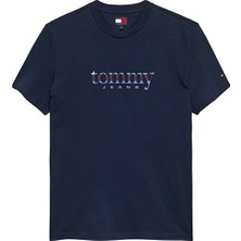 Tommy Jeans Erkek Tişört DM0DM22333 Mavi