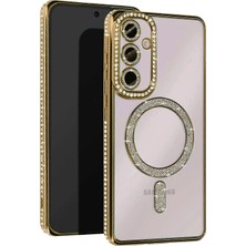 Mey Ithalat®  Samsung Galaxy A36 Joke Simli Magneticsafe Kılıf - Gold