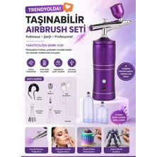 Charmer Princesses     Profesyonel Airbrush Seti Kablosuz Şarjlı Boya Tabancası Mini Kompresör
