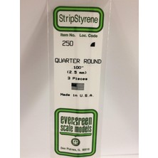 Evergreen 250 2,50*355 mm Ceyrek Daıre CUBUK-3ADET -Beyaz
