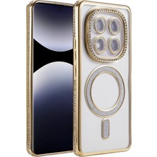 Mey Ithalat®   Redmi Note 14 Pro 5g Joke Simli Magneticsafe Kılıf - Gold
