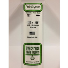 Evergreen 187 3,20*4,00*355 mm Köşeli Çubuk-6 Adet -Beyaz